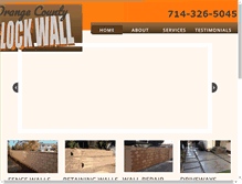 Tablet Screenshot of orangecountyblockwall.com